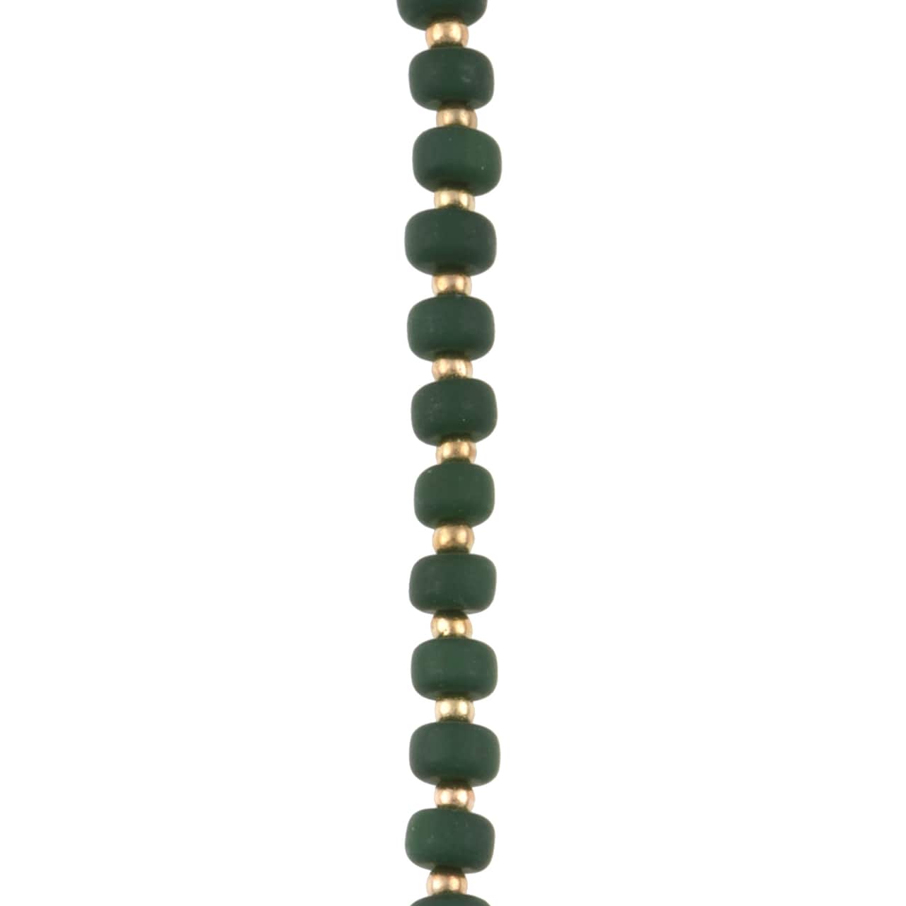 12 Pack: Green Matte Glass Rondelle Beads, 5.5mm by Bead Landing™
